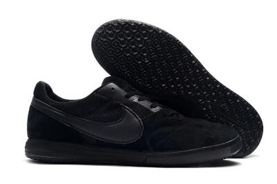 Men's Nike Premier 2 Sala IC Indoor & Futsal Low-Tops Football Shoes - Black/Black