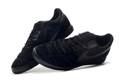 Men's Nike Premier 2 Sala IC Indoor & Futsal Low-Tops Football Shoes - Black/Black