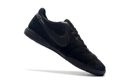 Men's Nike Premier 2 Sala IC Indoor & Futsal Low-Tops Football Shoes - Black/Black