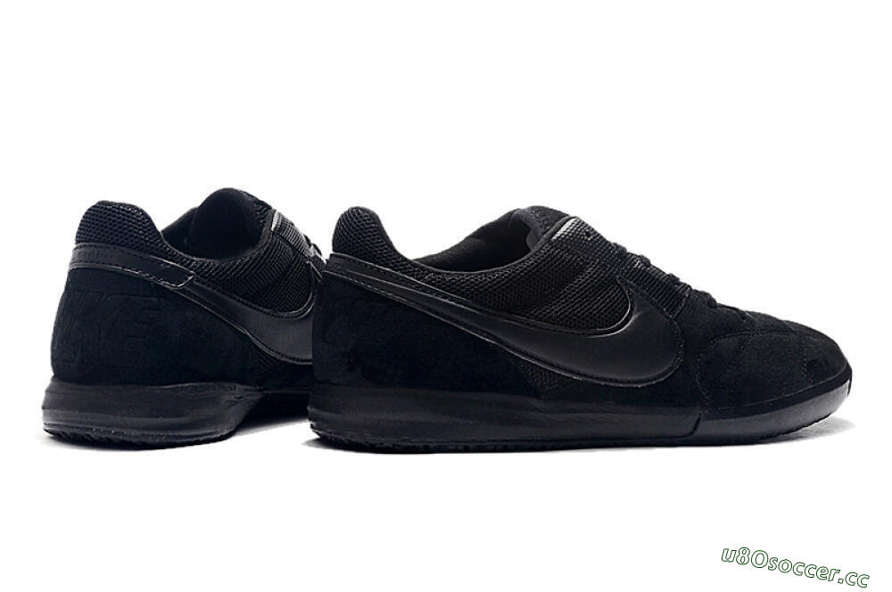 Men's Nike Premier 2 Sala IC Indoor & Futsal Low-Tops Football Shoes - Black/Black 9
