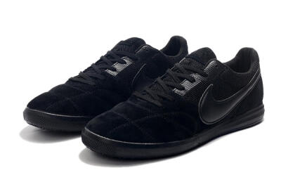 Men's Nike Premier 2 Sala IC Indoor & Futsal Low-Tops Football Shoes - Black/Black