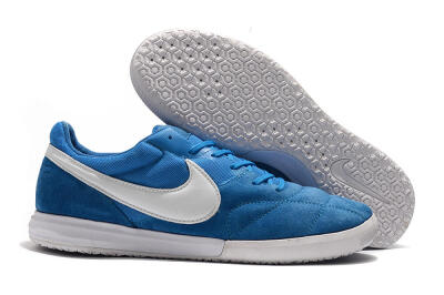 Men's Nike Premier 2 Sala IC Indoor & Futsal Low-Tops Football Shoes - Blue/White