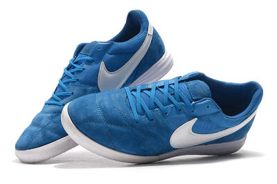 Men's Nike Premier 2 Sala IC Indoor & Futsal Low-Tops Football Shoes - Blue/White