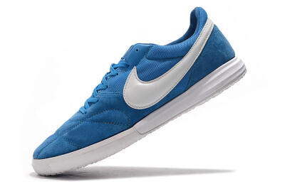 Men's Nike Premier 2 Sala IC Indoor & Futsal Low-Tops Football Shoes - Blue/White