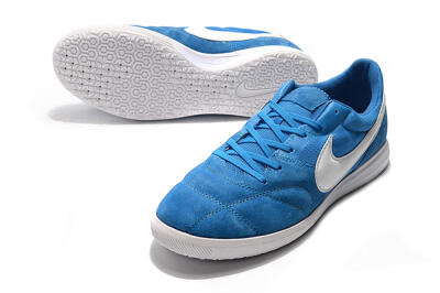 Men's Nike Premier 2 Sala IC Indoor & Futsal Low-Tops Football Shoes - Blue/White