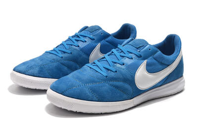 Men's Nike Premier 2 Sala IC Indoor & Futsal Low-Tops Football Shoes - Blue/White