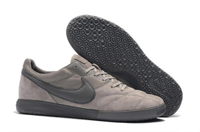 Men's Nike Premier 2 Sala IC Indoor & Futsal Low-Tops Football Shoes - Grey/Grey