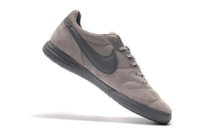 Men's Nike Premier 2 Sala IC Indoor & Futsal Low-Tops Football Shoes - Grey/Grey