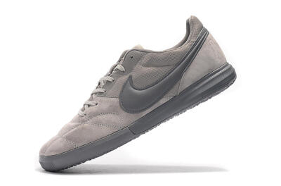 Men's Nike Premier 2 Sala IC Indoor & Futsal Low-Tops Football Shoes - Grey/Grey