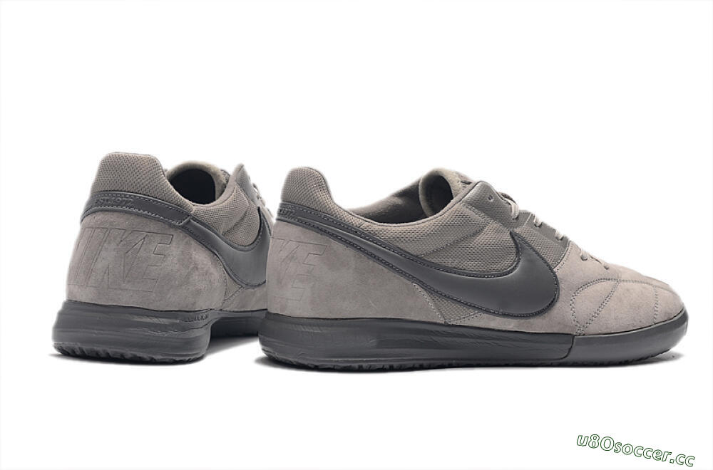 Men's Nike Premier 2 Sala IC Indoor & Futsal Low-Tops Football Shoes - Grey/Grey 9