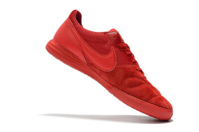 Men's Nike Premier 2 Sala IC Indoor & Futsal Low-Tops Football Shoes - Red/Red