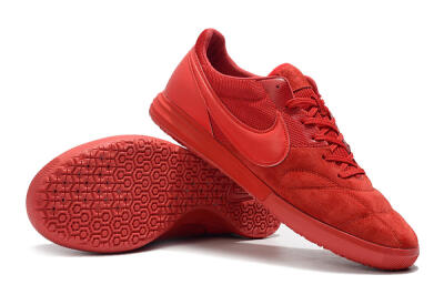 Men's Nike Premier 2 Sala IC Indoor & Futsal Low-Tops Football Shoes - Red/Red