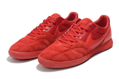 Men's Nike Premier 2 Sala IC Indoor & Futsal Low-Tops Football Shoes - Red/Red