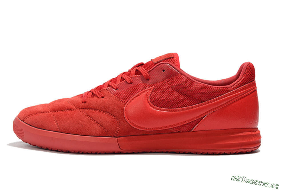 Men's Nike Premier 2 Sala IC Indoor & Futsal Low-Tops Football Shoes - Red/Red 0