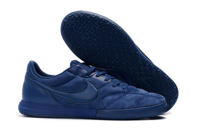 Men's Nike Premier 2 Sala IC Indoor & Futsal Low-Tops Football Shoes - Blue/Blue