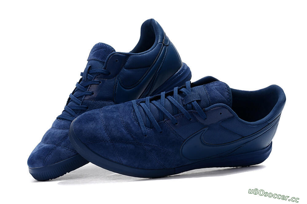 Men's Nike Premier 2 Sala IC Indoor & Futsal Low-Tops Football Shoes - Blue/Blue 6