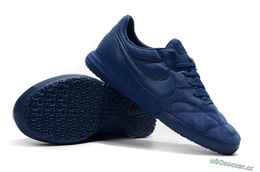Men's Nike Premier 2 Sala IC Indoor & Futsal Low-Tops Football Shoes - Blue/Blue 4