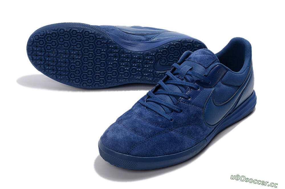 Men's Nike Premier 2 Sala IC Indoor & Futsal Low-Tops Football Shoes - Blue/Blue 3