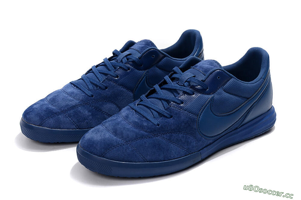 Men's Nike Premier 2 Sala IC Indoor & Futsal Low-Tops Football Shoes - Blue/Blue 5