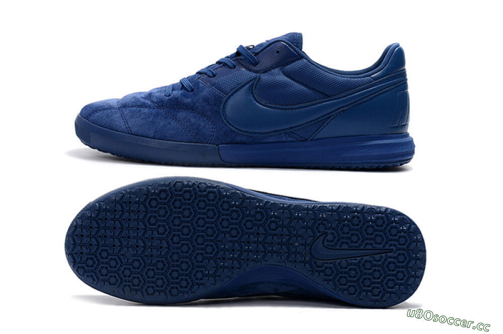 Men's Nike Premier 2 Sala IC Indoor & Futsal Low-Tops Football Shoes - Blue/Blue 1