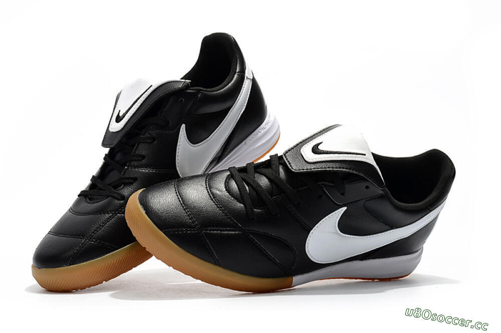 Men's Nike Premier 2 Sala IC Indoor & Futsal Low-Tops Football Shoes - Black/White/Brown 6