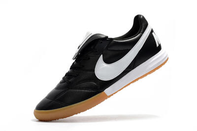 Men's Nike Premier 2 Sala IC Indoor & Futsal Low-Tops Football Shoes - Black/White/Brown