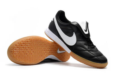 Men's Nike Premier 2 Sala IC Indoor & Futsal Low-Tops Football Shoes - Black/White/Brown