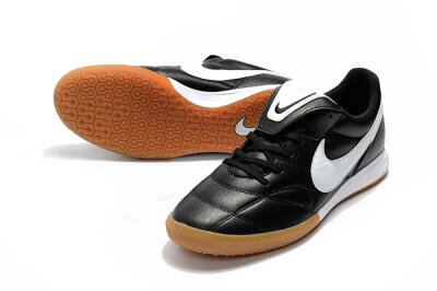 Men's Nike Premier 2 Sala IC Indoor & Futsal Low-Tops Football Shoes - Black/White/Brown