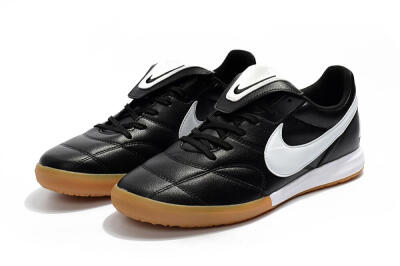Men's Nike Premier 2 Sala IC Indoor & Futsal Low-Tops Football Shoes - Black/White/Brown