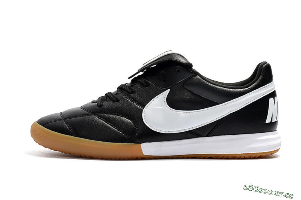 Men's Nike Premier 2 Sala IC Indoor & Futsal Low-Tops Football Shoes - Black/White/Brown 0