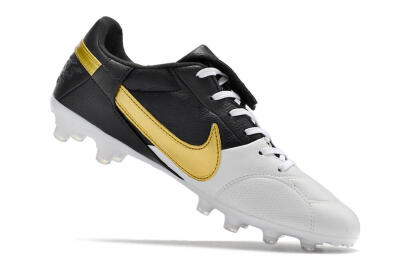 Men's Nike The Premier 3 FG Firm Ground Low-Tops Football Boots - White/Gold/Black