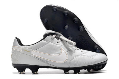 Men's Nike The Premier 3 FG Firm Ground Low-Tops Football Boots - Grey/White/Black