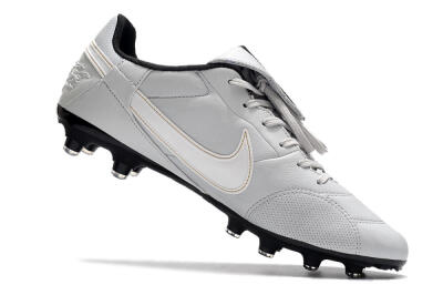 Men's Nike The Premier 3 FG Firm Ground Low-Tops Football Boots - Grey/White/Black