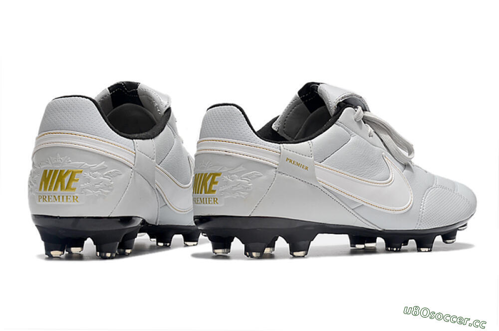 Men's Nike The Premier 3 FG Firm Ground Low-Tops Football Boots - Grey/White/Black 6