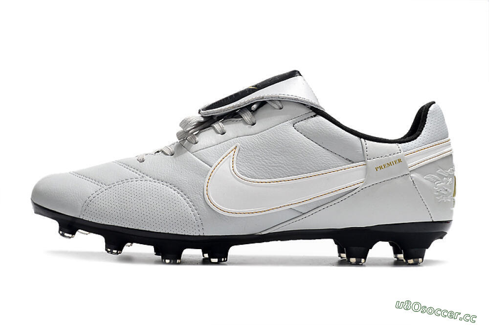 Men's Nike The Premier 3 FG Firm Ground Low-Tops Football Boots - Grey/White/Black 0