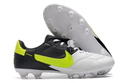 Men's Nike The Premier 3 FG Firm Ground Low-Tops Football Boots - White/Yellow/Black