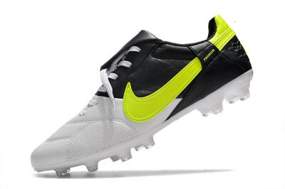 Men's Nike The Premier 3 FG Firm Ground Low-Tops Football Boots - White/Yellow/Black