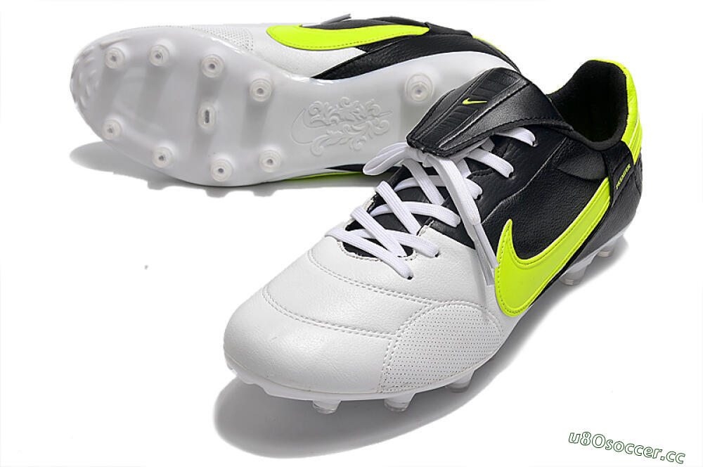 Men's Nike The Premier 3 FG Firm Ground Low-Tops Football Boots - White/Yellow/Black 3