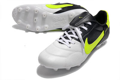 Men's Nike The Premier 3 FG Firm Ground Low-Tops Football Boots - White/Yellow/Black