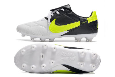 Men's Nike The Premier 3 FG Firm Ground Low-Tops Football Boots - White/Yellow/Black