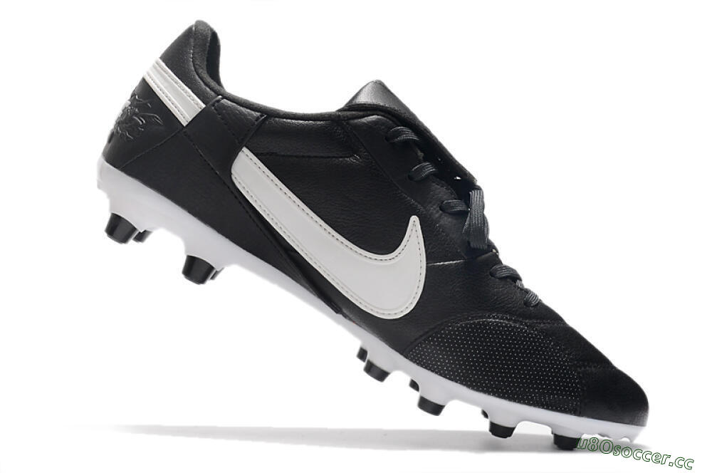 Men's Nike The Premier 3 FG Firm Ground Low-Tops Football Boots - Black/White 4