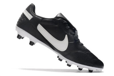 Men's Nike The Premier 3 FG Firm Ground Low-Tops Football Boots - Black/White