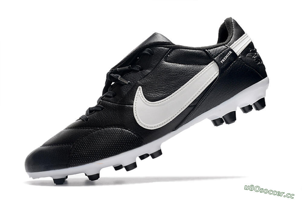 Men's Nike The Premier 3 FG Firm Ground Low-Tops Football Boots - Black/White 5