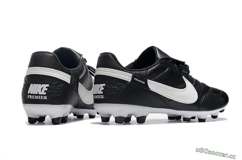Men's Nike The Premier 3 FG Firm Ground Low-Tops Football Boots - Black/White 6
