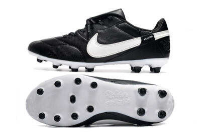 Men's Nike The Premier 3 FG Firm Ground Low-Tops Football Boots - Black/White