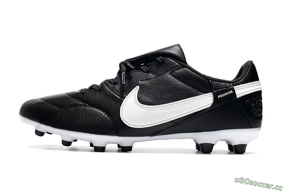 Men's Nike The Premier 3 FG Firm Ground Low-Tops Football Boots - Black/White 0