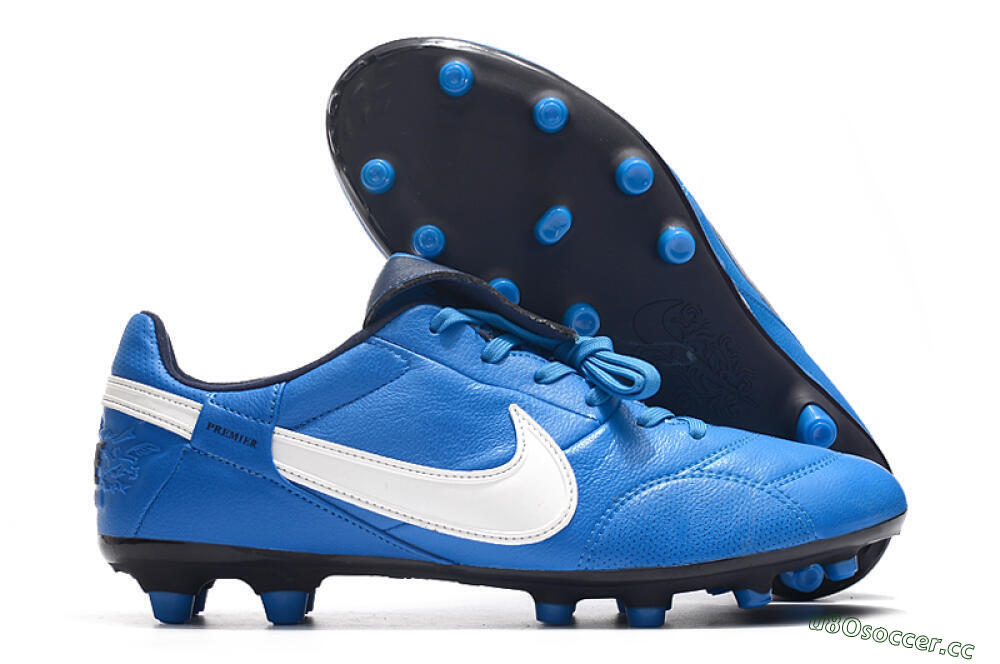 Men's Nike The Premier 3 FG Firm Ground Low-Tops Football Boots - Blue/White/Black 2