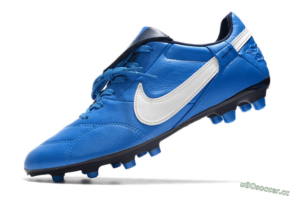 Men's Nike The Premier 3 FG Firm Ground Low-Tops Football Boots - Blue/White/Black 5