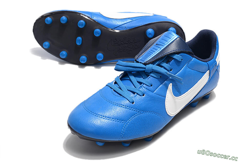 Men's Nike The Premier 3 FG Firm Ground Low-Tops Football Boots - Blue/White/Black 3