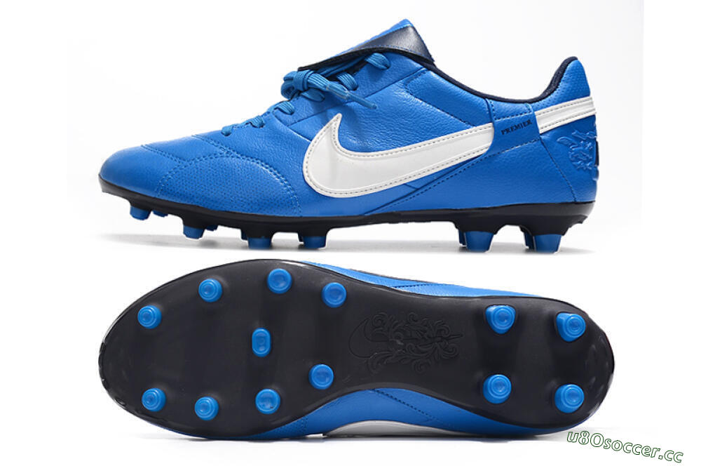 Men's Nike The Premier 3 FG Firm Ground Low-Tops Football Boots - Blue/White/Black 1